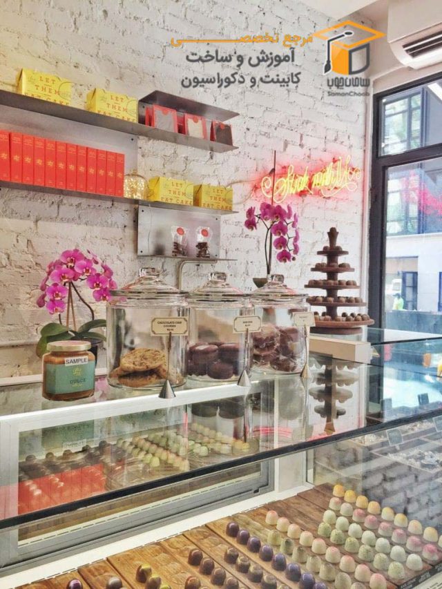 طراحی دکور مغازه شکلات فروشی